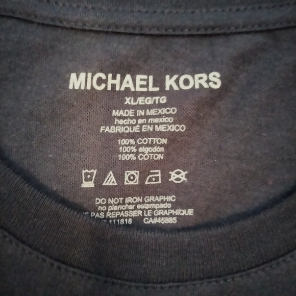 NWT XL Michael Kors Navy Logo T-Shirt - Picture 4 of 9